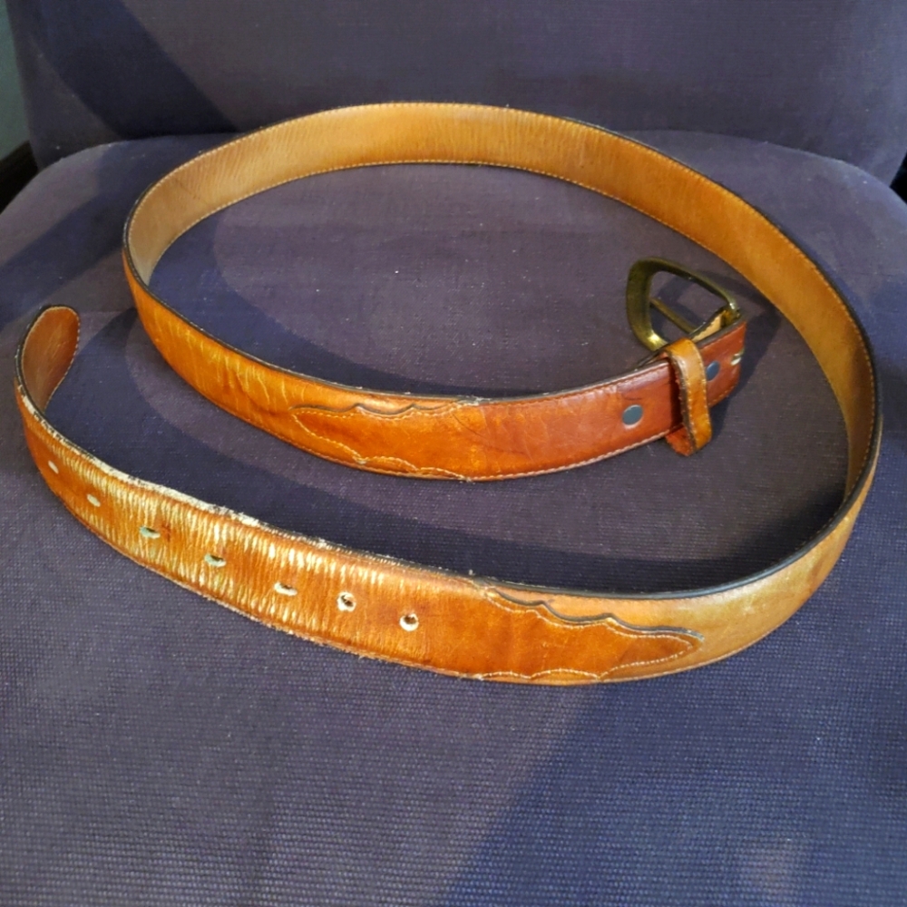 Vintage Tony Lama Western Belt w/ Removable Buckle 0189L size 46